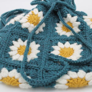 Daisy Backpack Drawstring Bag - Teal