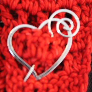 Metal Heart Shawl Pins